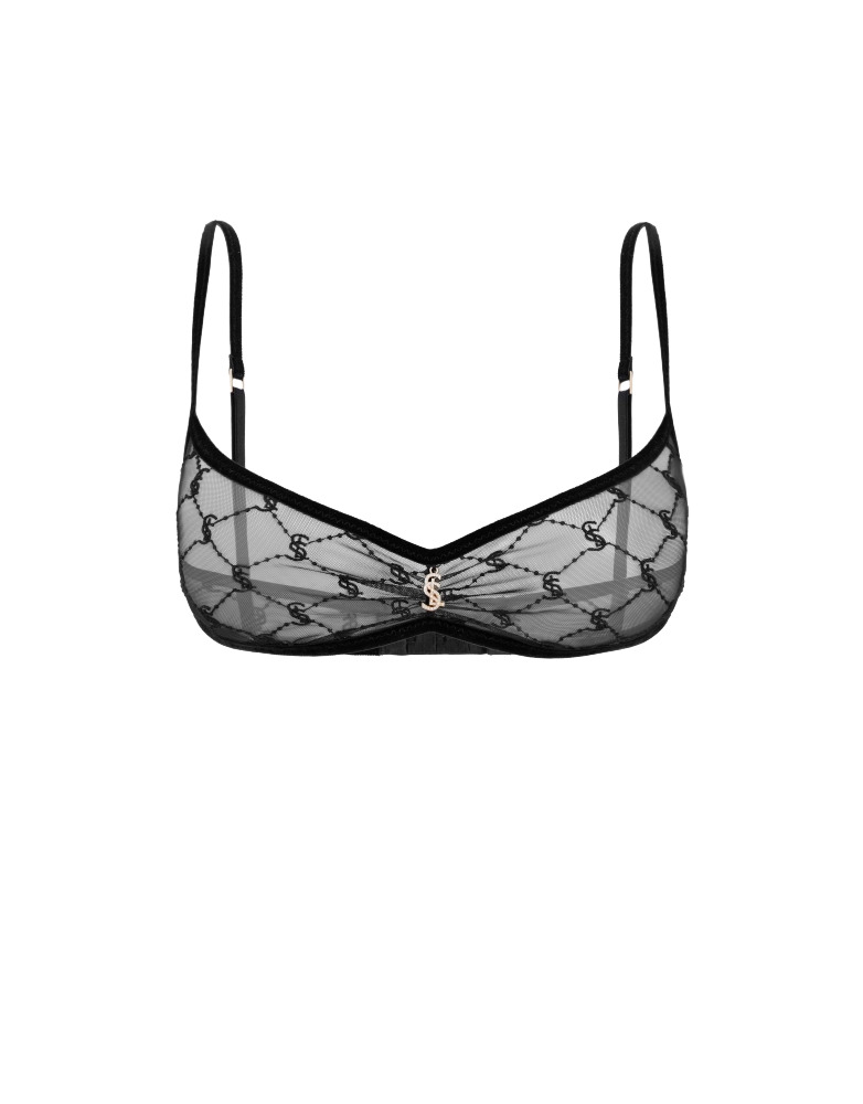 Sheer Lace Bra black