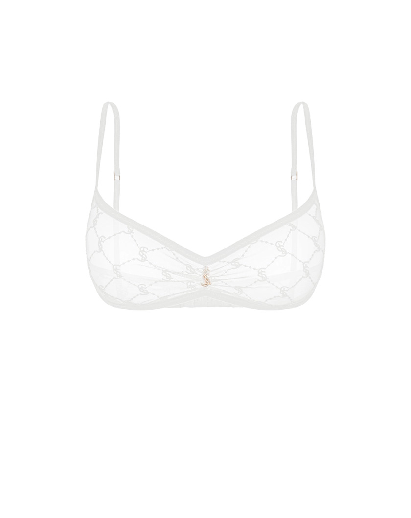 Sheer Lace Bra white