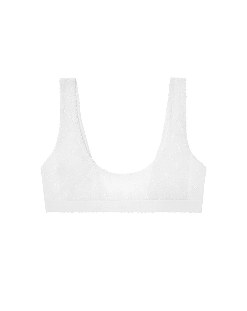 Lace Scoop Bralette white
