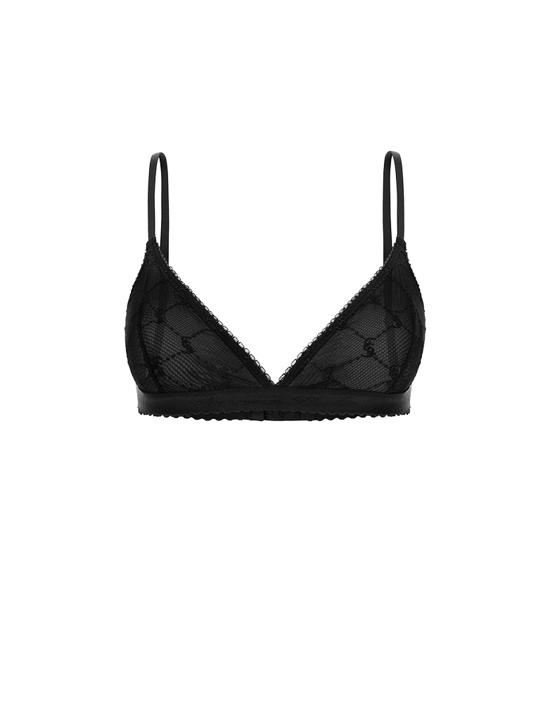Lace Triangle Bralette black 