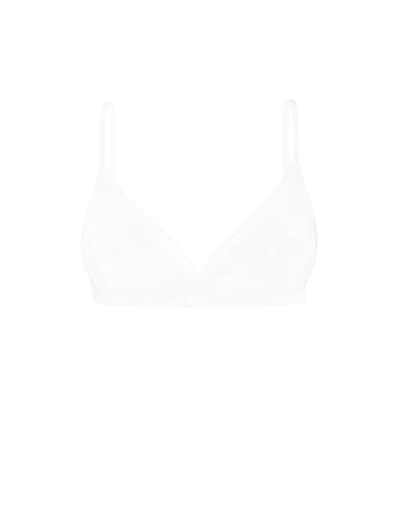 Lace Triangle Bralette white