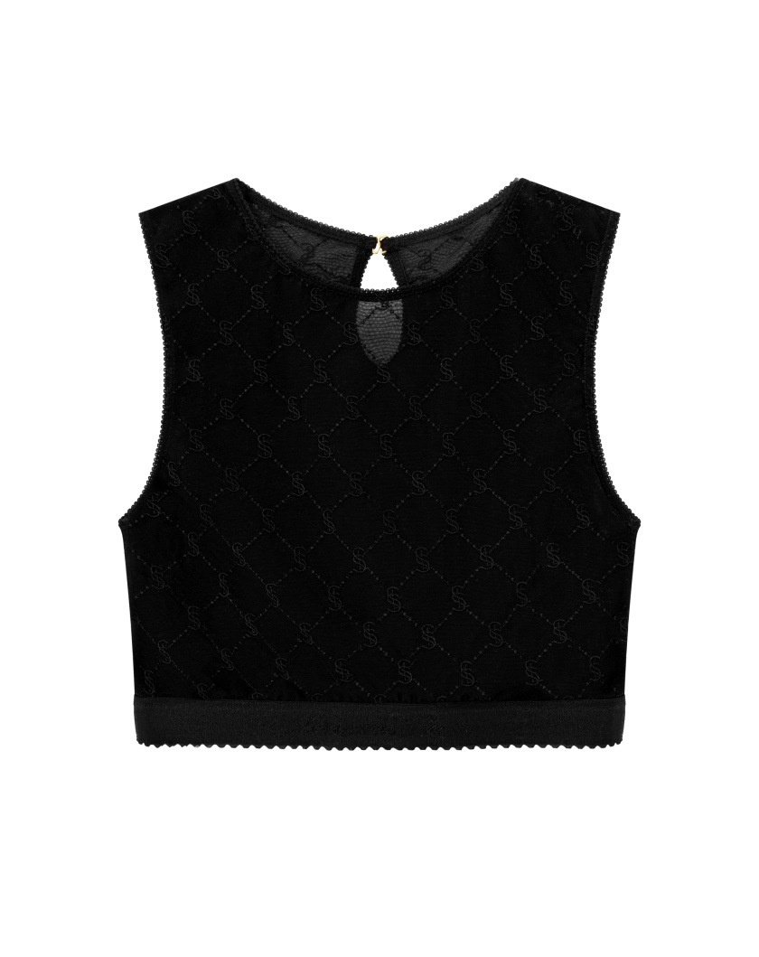 Lace Crop Top black