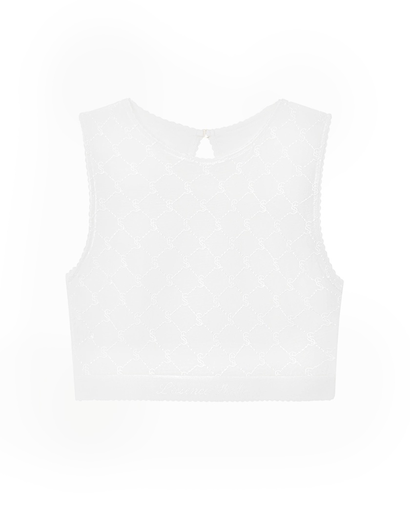 Lace Crop Top white