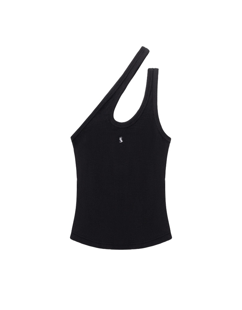 Asymmetric Tank Top black 