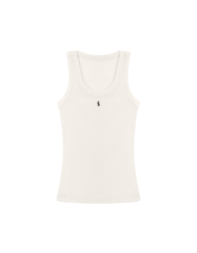 Ivory Ribber Tank Top