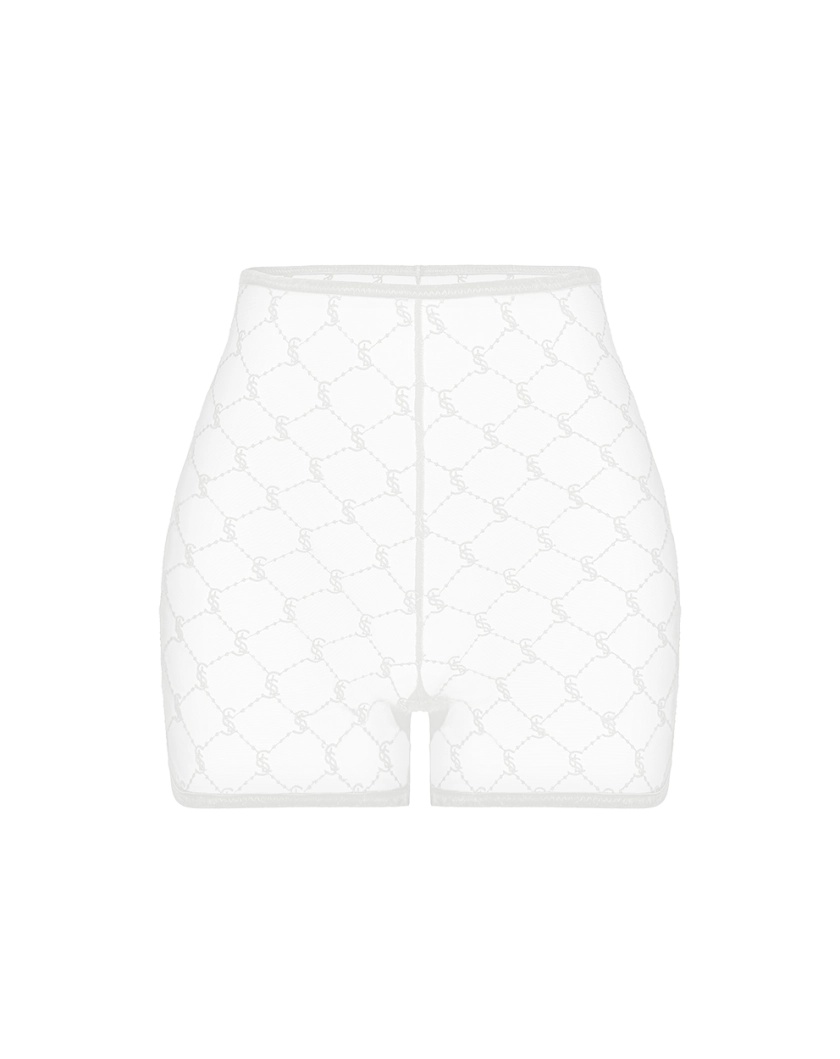 Sheer Lace Shorts white 