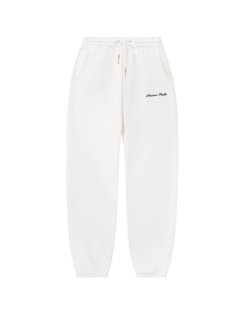 Signature Embroidere Sweatpant white