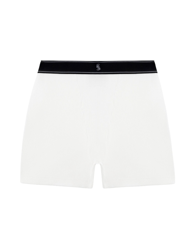 Ultimate Ribbed Shorts White 