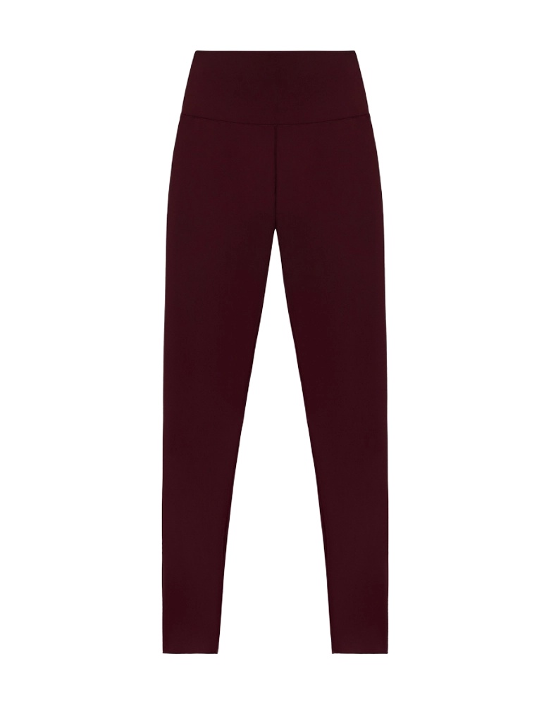 High-Waist Burgundy Leggings