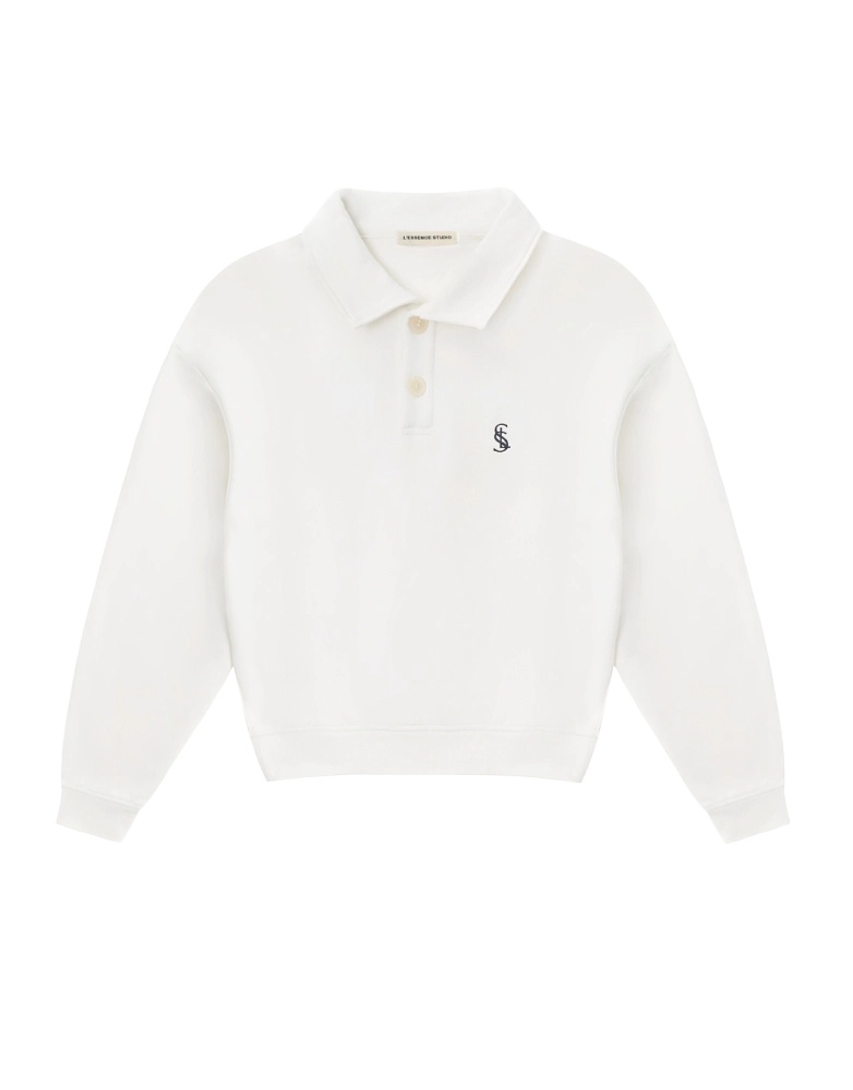 LE CLUB CROPPED POLO - WARM WHITE