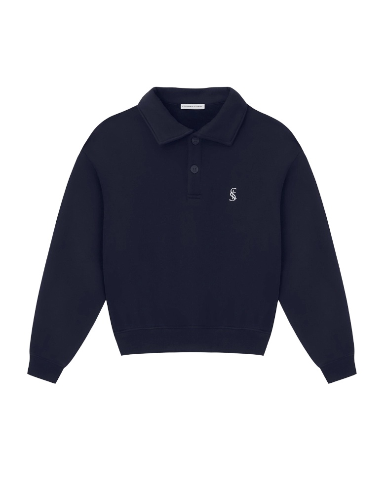 LE CLUB CROPPED POLO - NAVY
