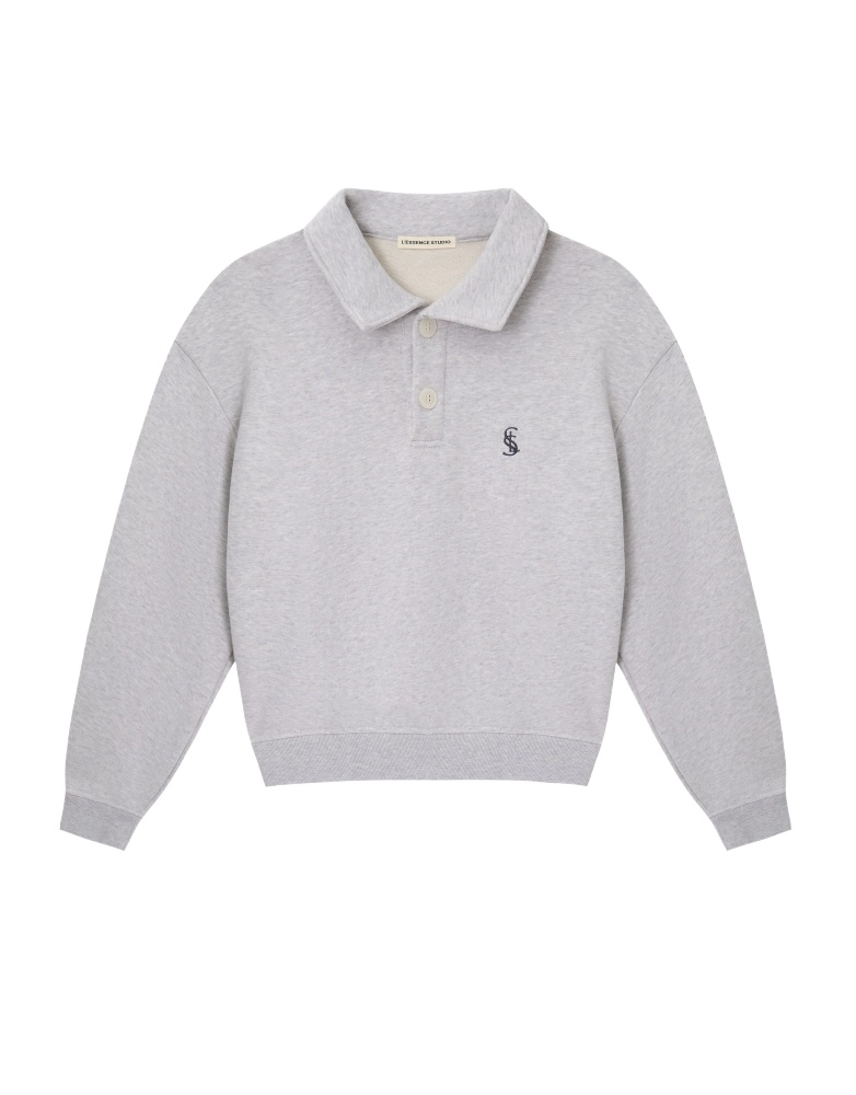 LE CLUB CROPPED POLO - GREY