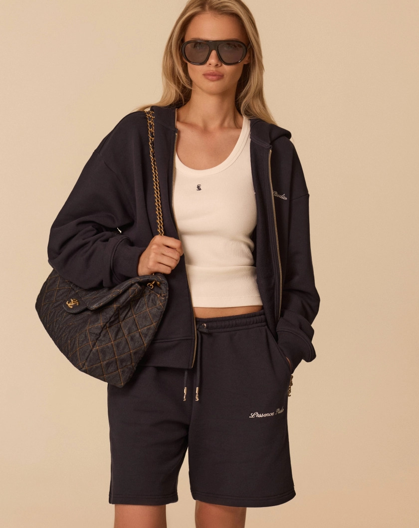 LE CLUB ZIP HOODIE - NAVY