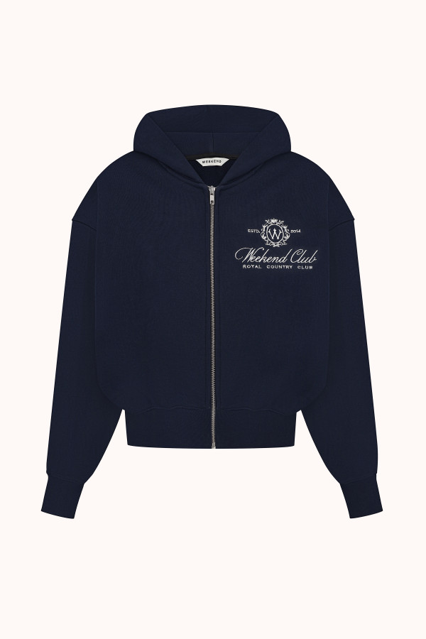КРОП ХУДІ | NAVY BLUE / MILK