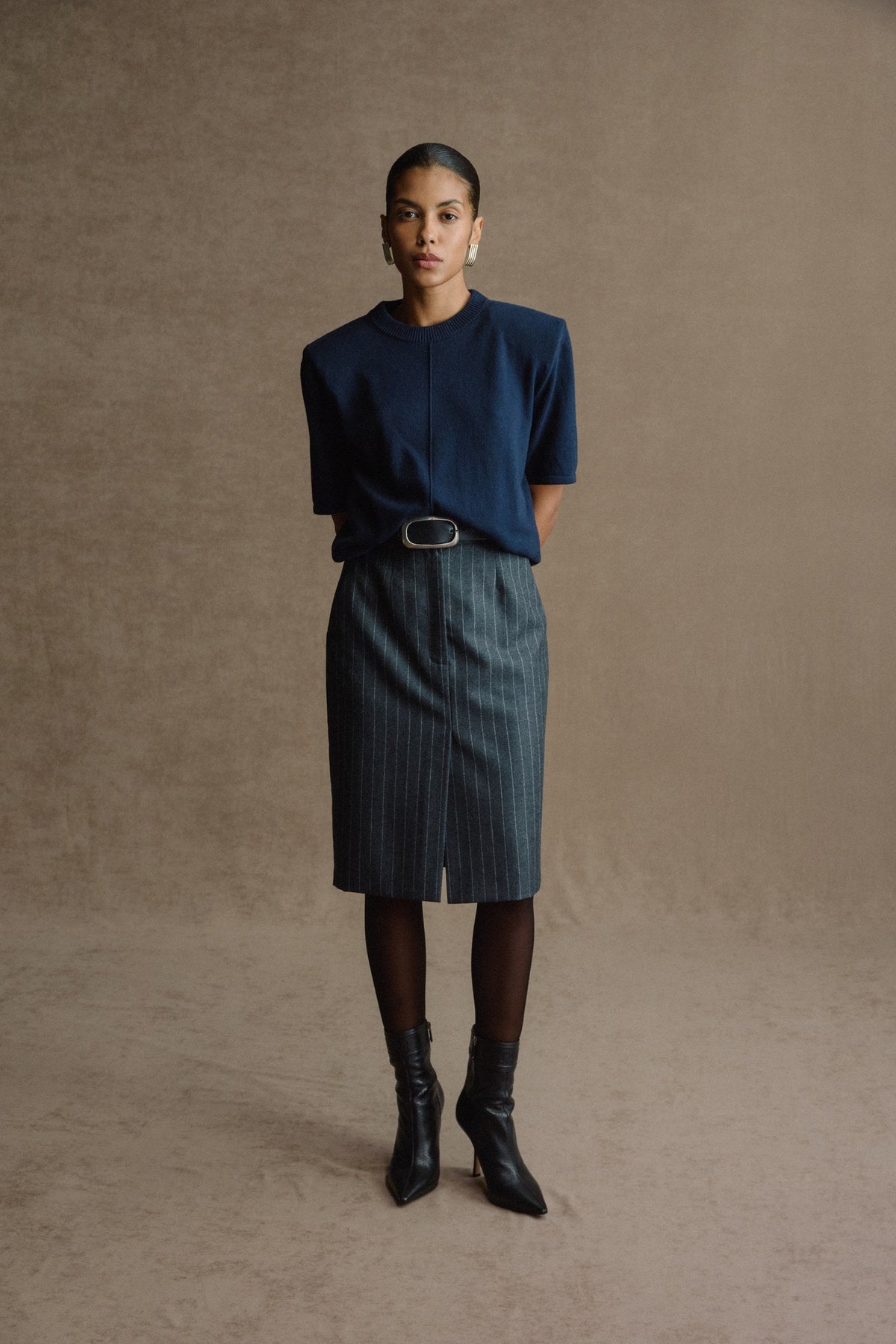 Спідниця Grey Wool Stripe