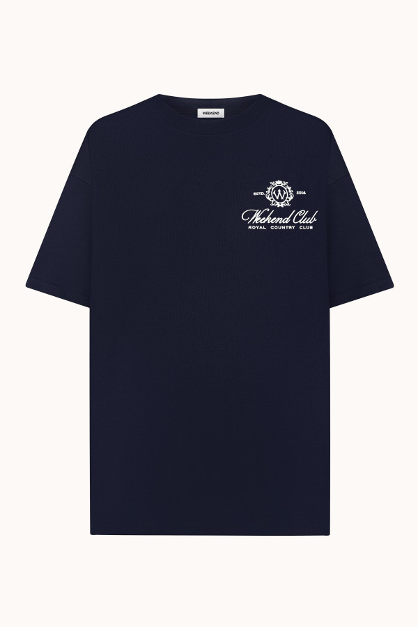ФУТБОЛКА OVERSIZE WEEKEND CLUB MINI| NAVY BLUE / MILK