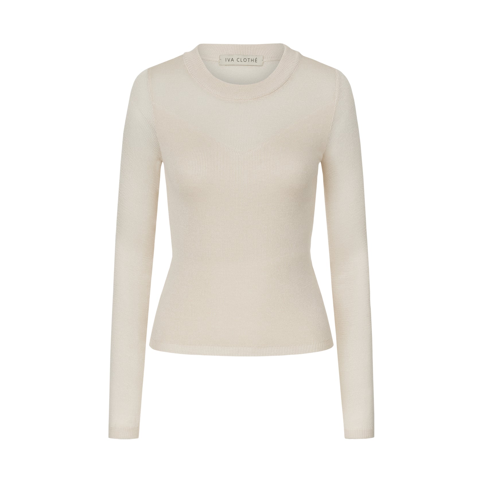 Лонгслів з v-вирізом pearl beige