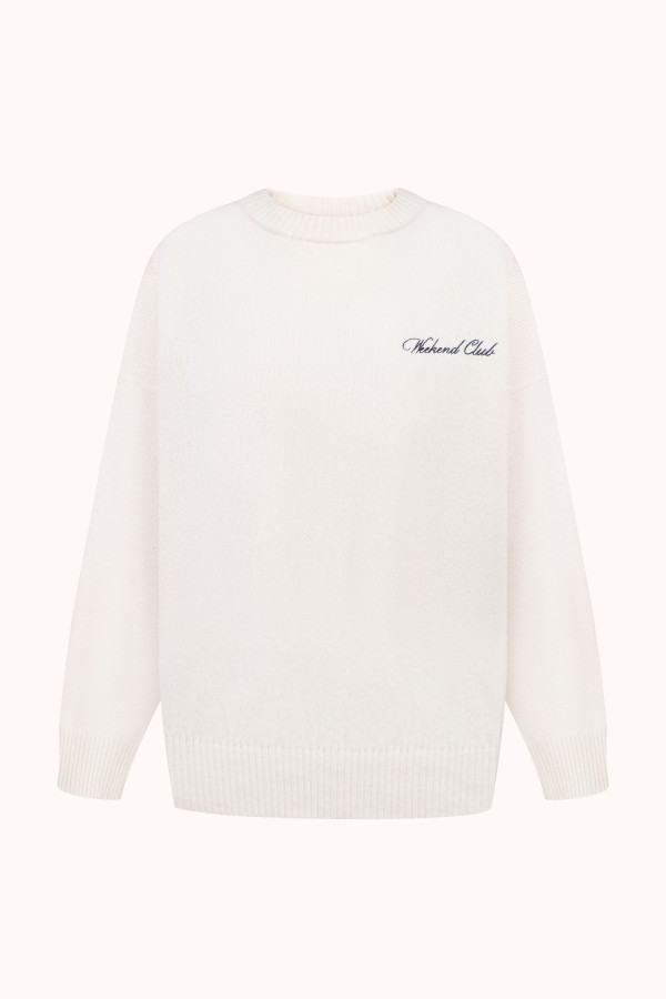 ДЖЕМПЕР | MILK / NAVY BLUE